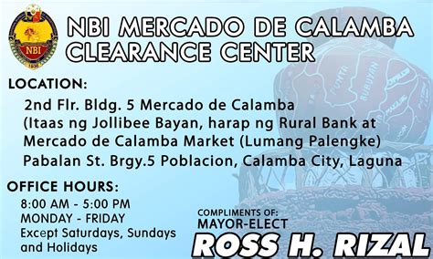 nbi mercado de calamba|Para Sa lahat po .